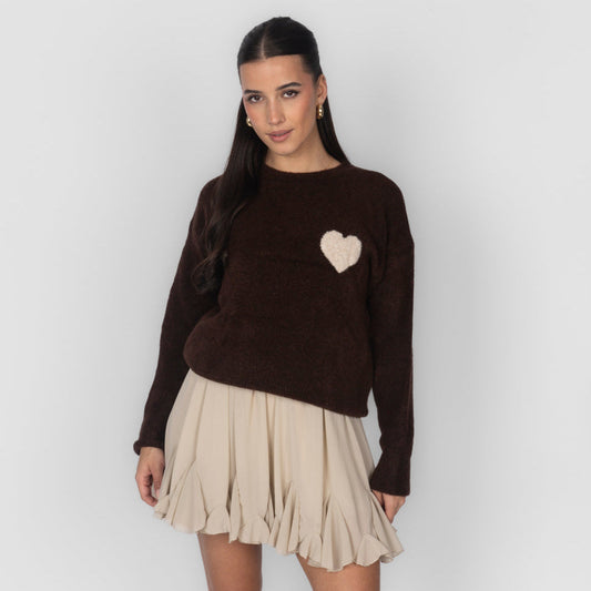 Gemütlicher Herzpullover