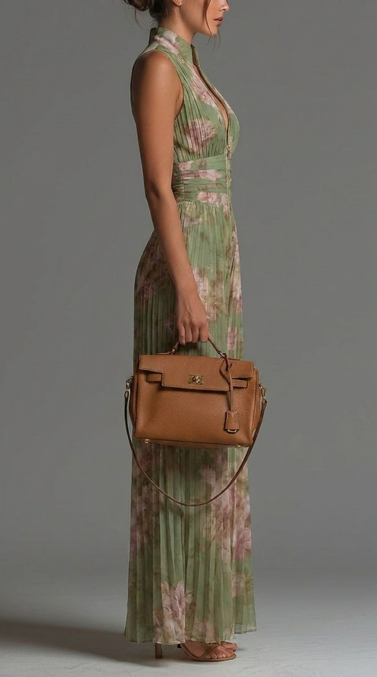 Léa — Chiffon-Jumpsuit mit Blumenmuster
