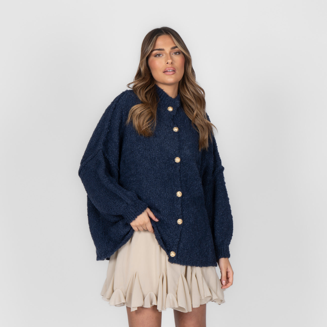 Bouclé Oversized Cardigan "CozyGlam"