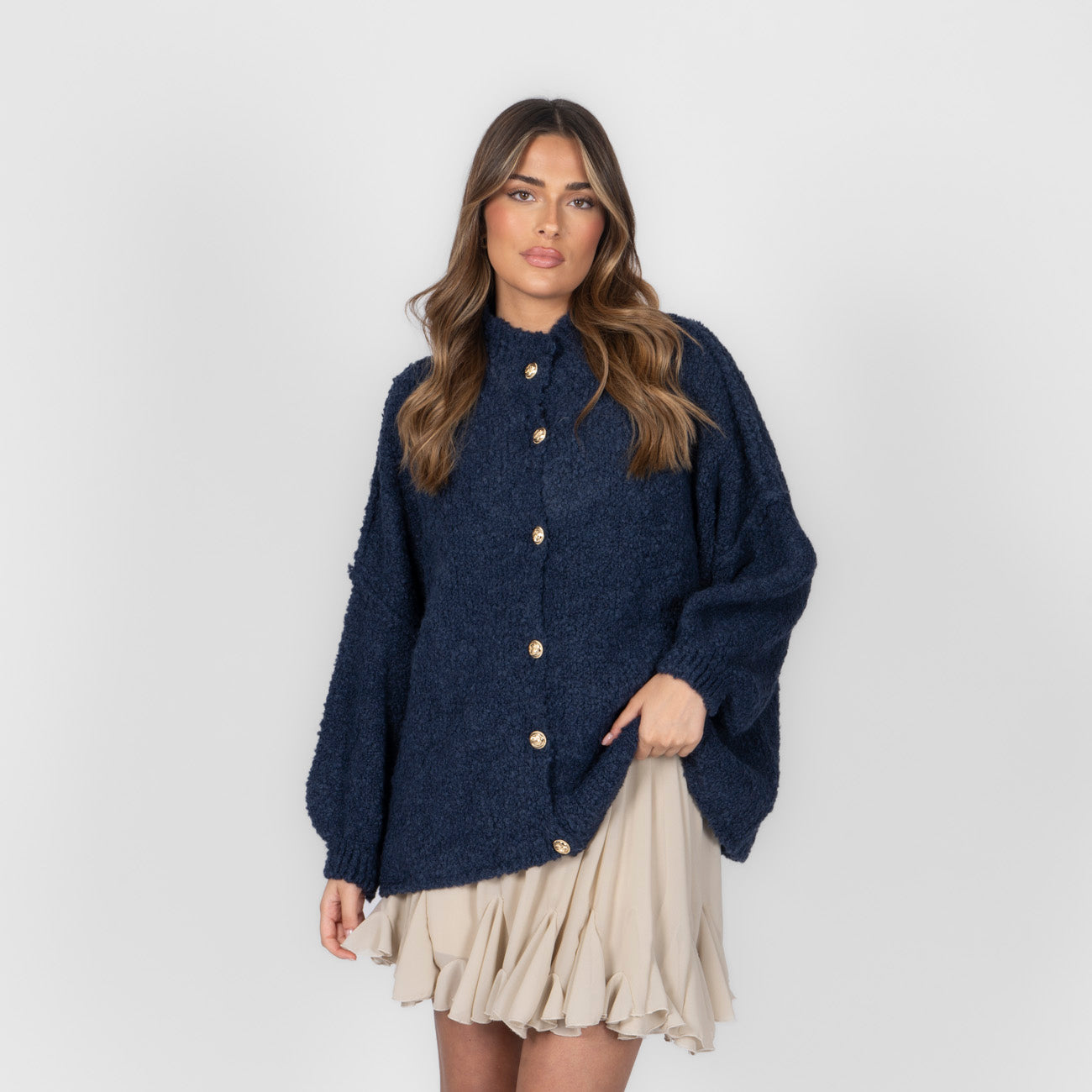 Bouclé Oversized Cardigan "CozyGlam"