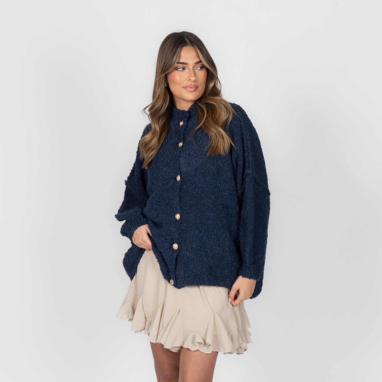 Bouclé Oversized Cardigan "CozyGlam"