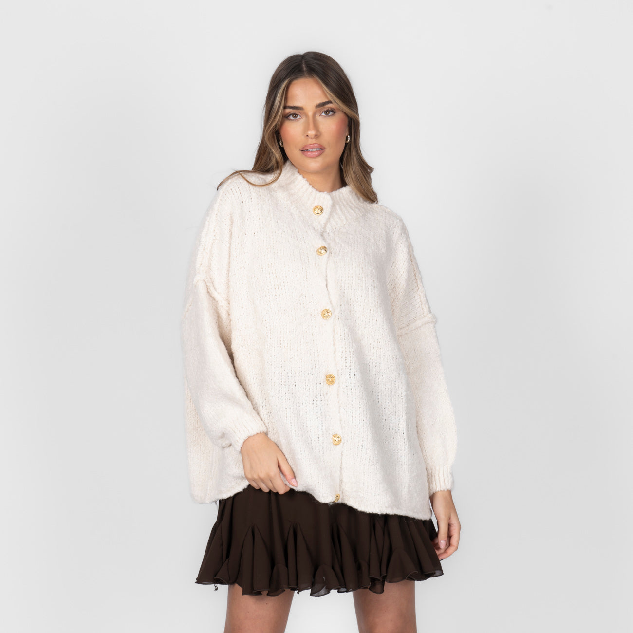 Bouclé Oversized Cardigan "CozyGlam"