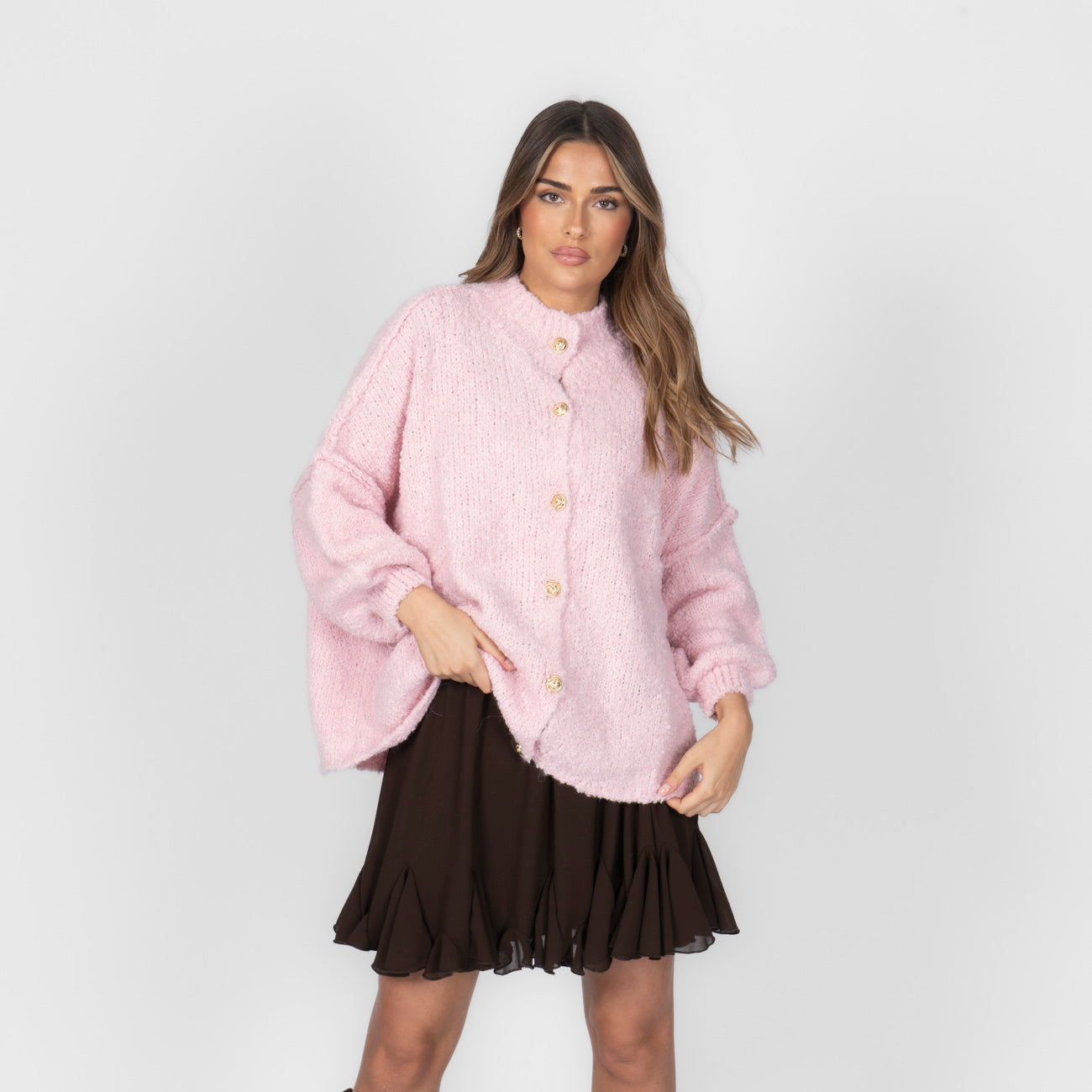 Bouclé Oversized Cardigan "CozyGlam"