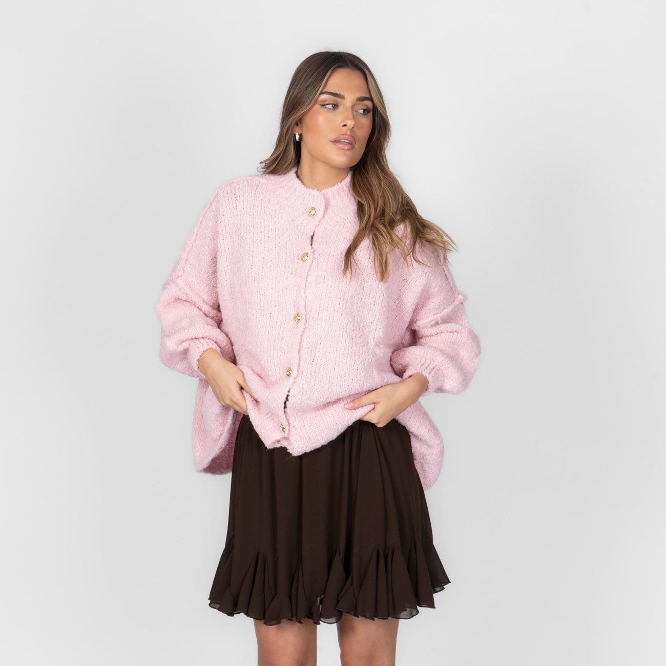 Bouclé Oversized Cardigan "CozyGlam"