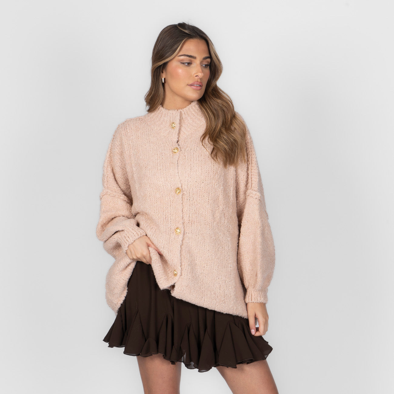 Bouclé Oversized Cardigan "CozyGlam"