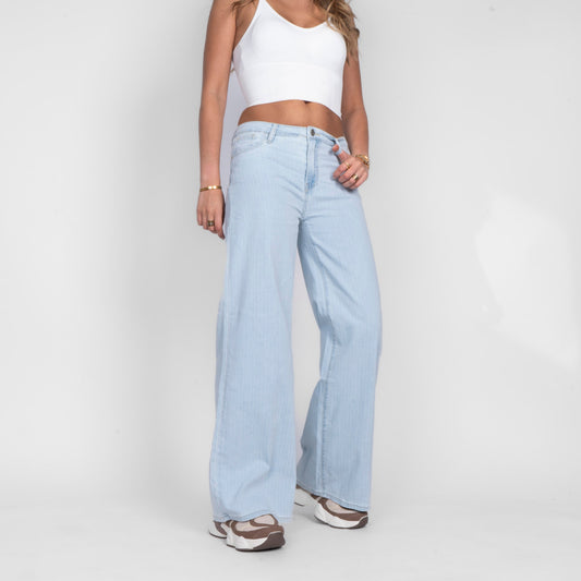 Weiche Streifen Gerade Jeans