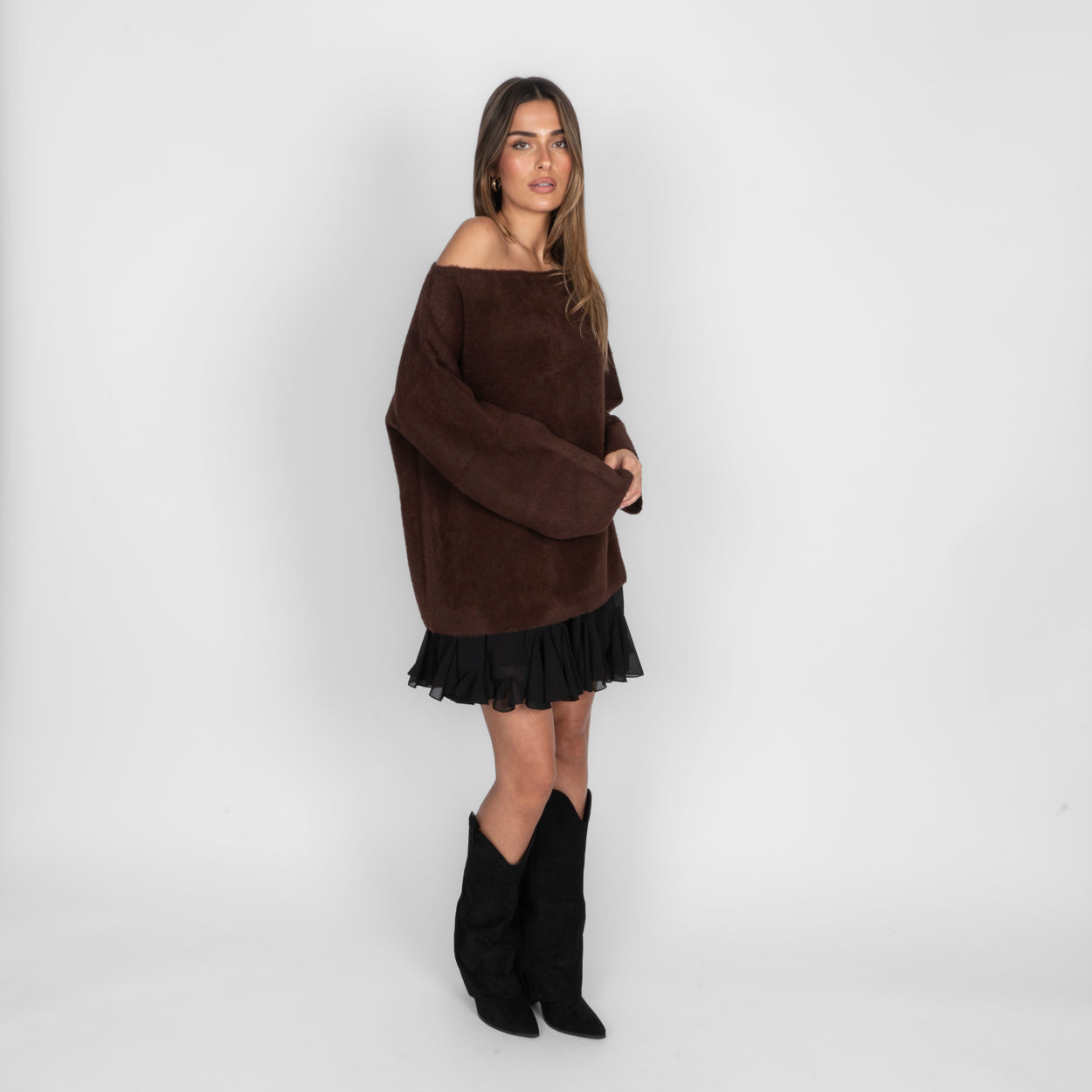 Ultra-weicher Everyday Off-Shoulder Pullover