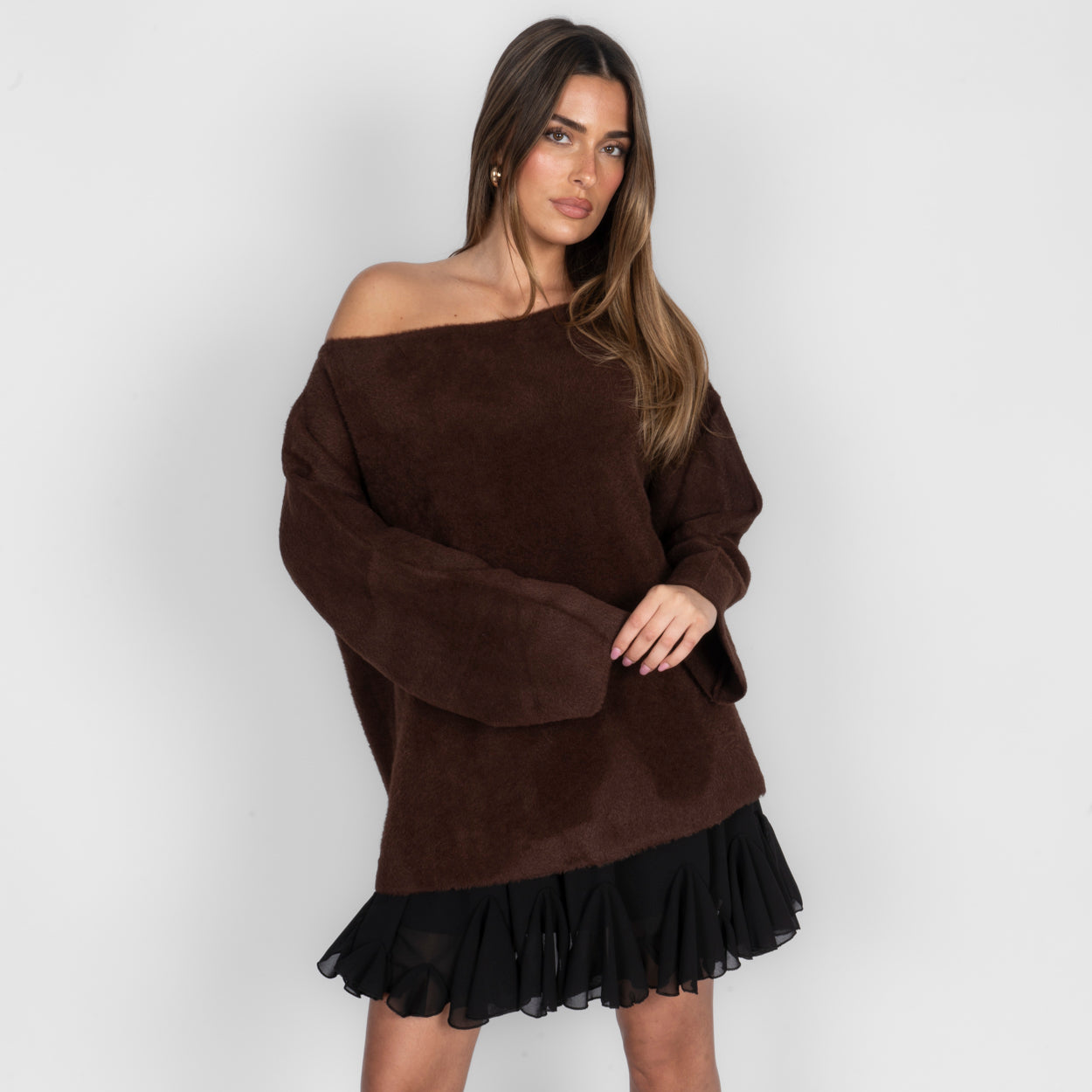Ultra-weicher Everyday Off-Shoulder Pullover