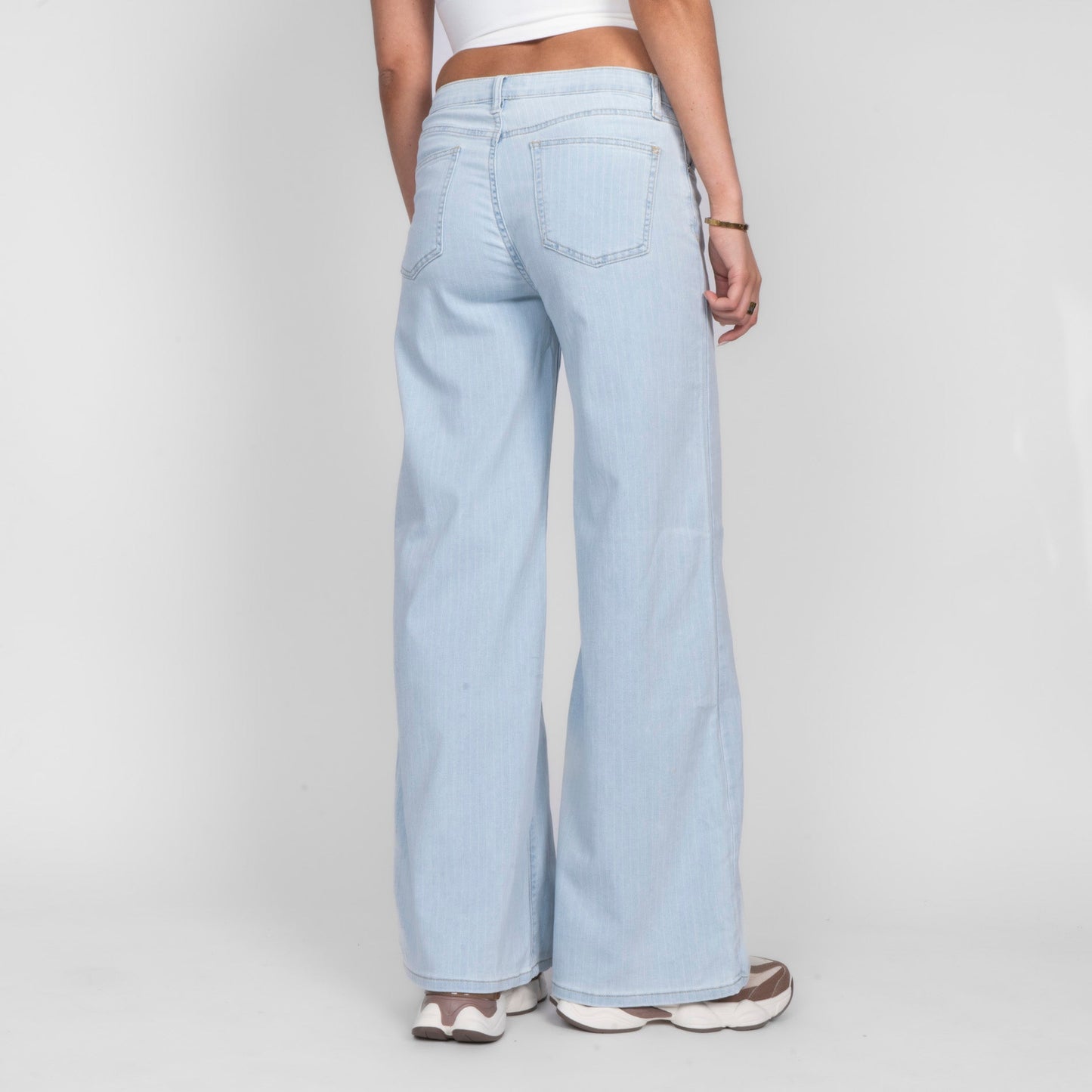 Weiche Streifen Gerade Jeans