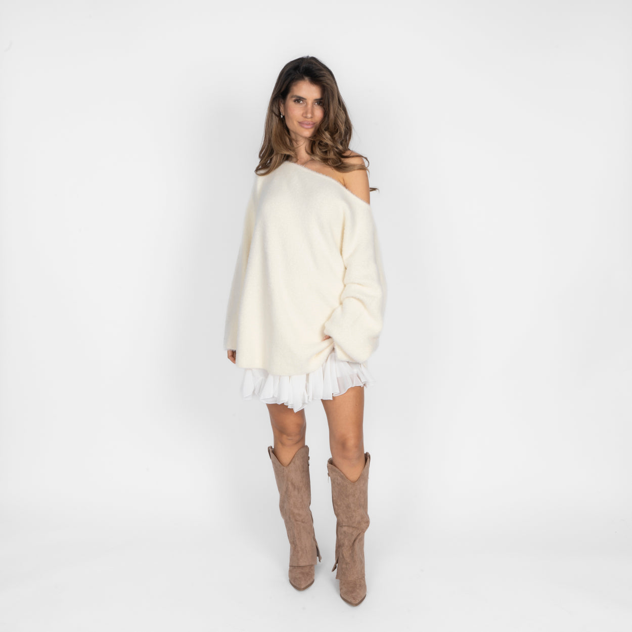 Ultra-weicher Everyday Off-Shoulder Pullover