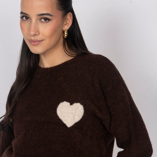 Gemütlicher Herzpullover