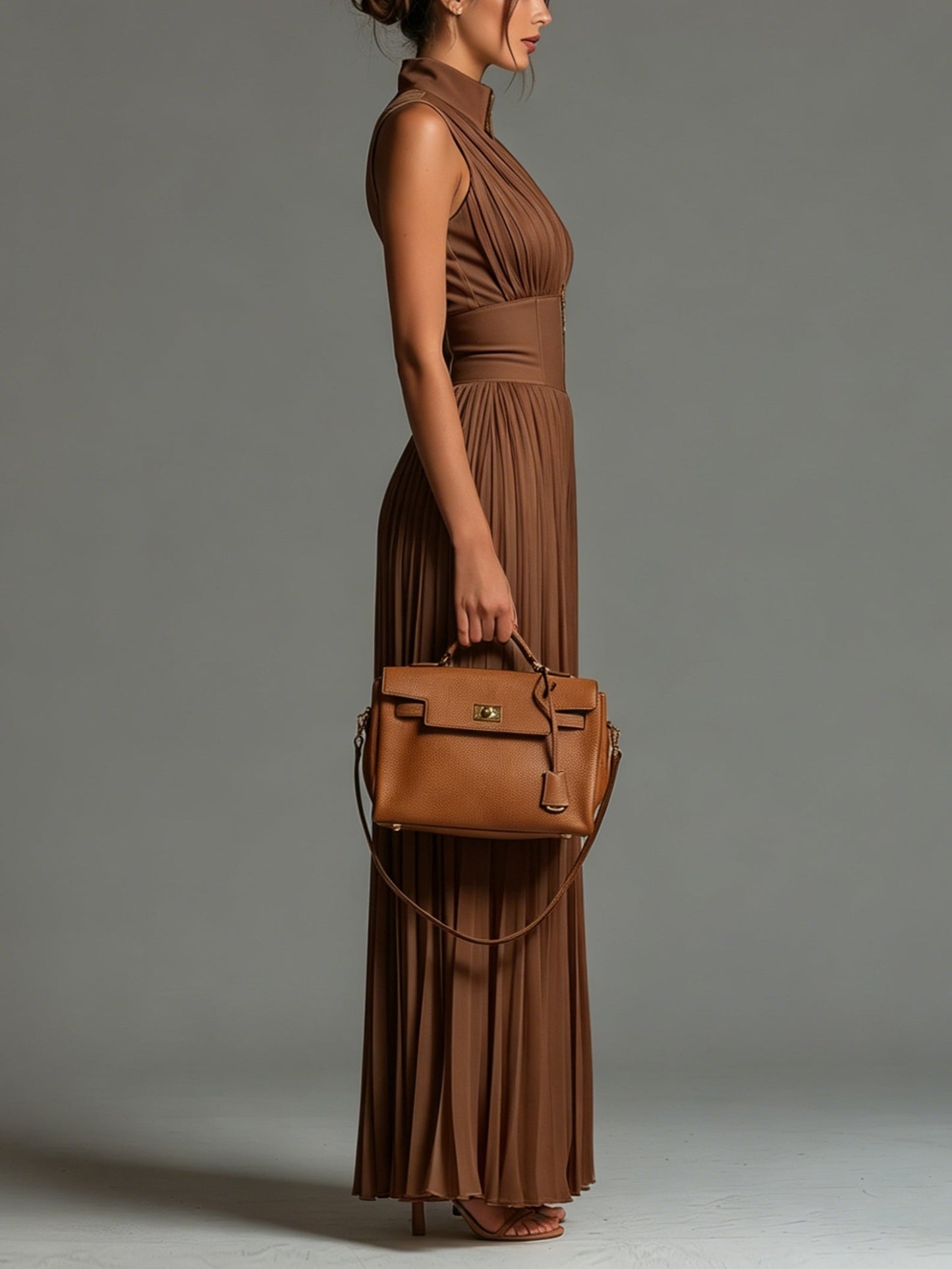 Luna — Eleganter Chiffon-Overall mit weitem Bein