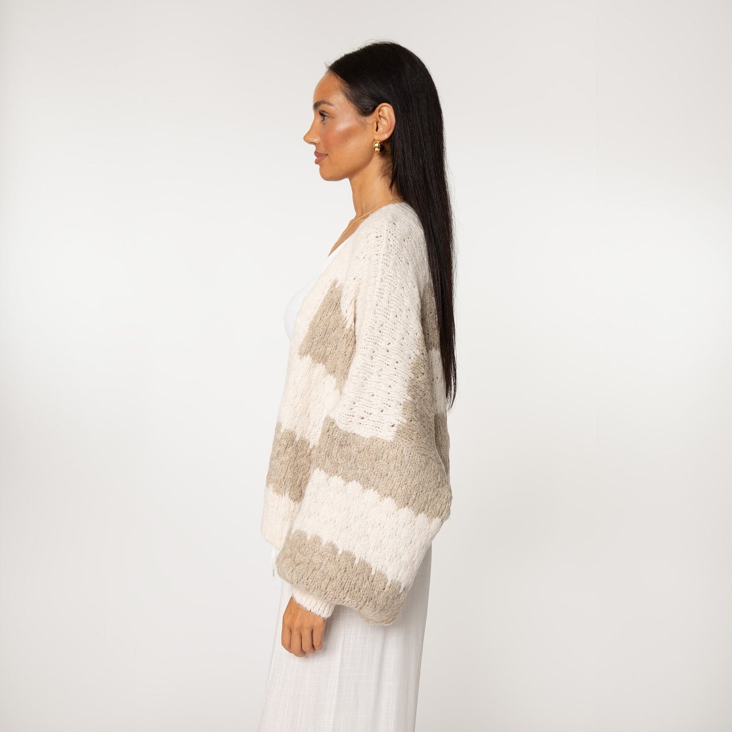 Bold Stripes Oversized Cardigan