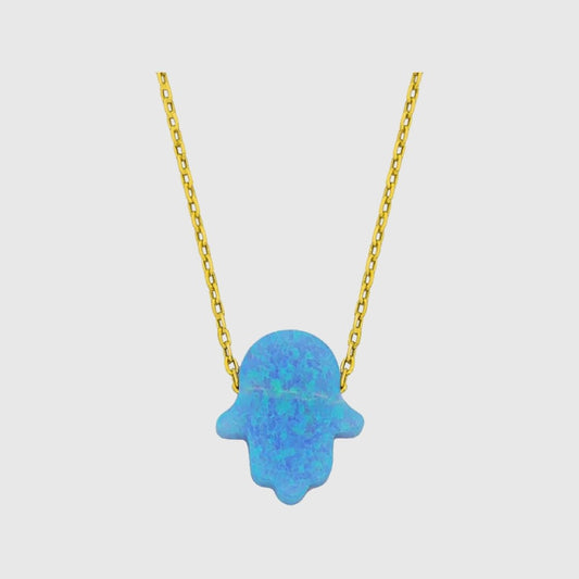 Fatimas Hand Opal Chain